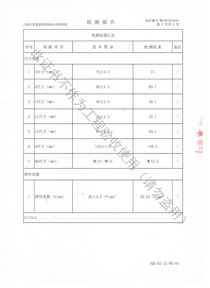 ZTY型吊式弹簧减震器检测报告