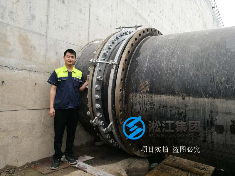 上海市竹园污水处理厂可曲挠橡胶接头使用现场